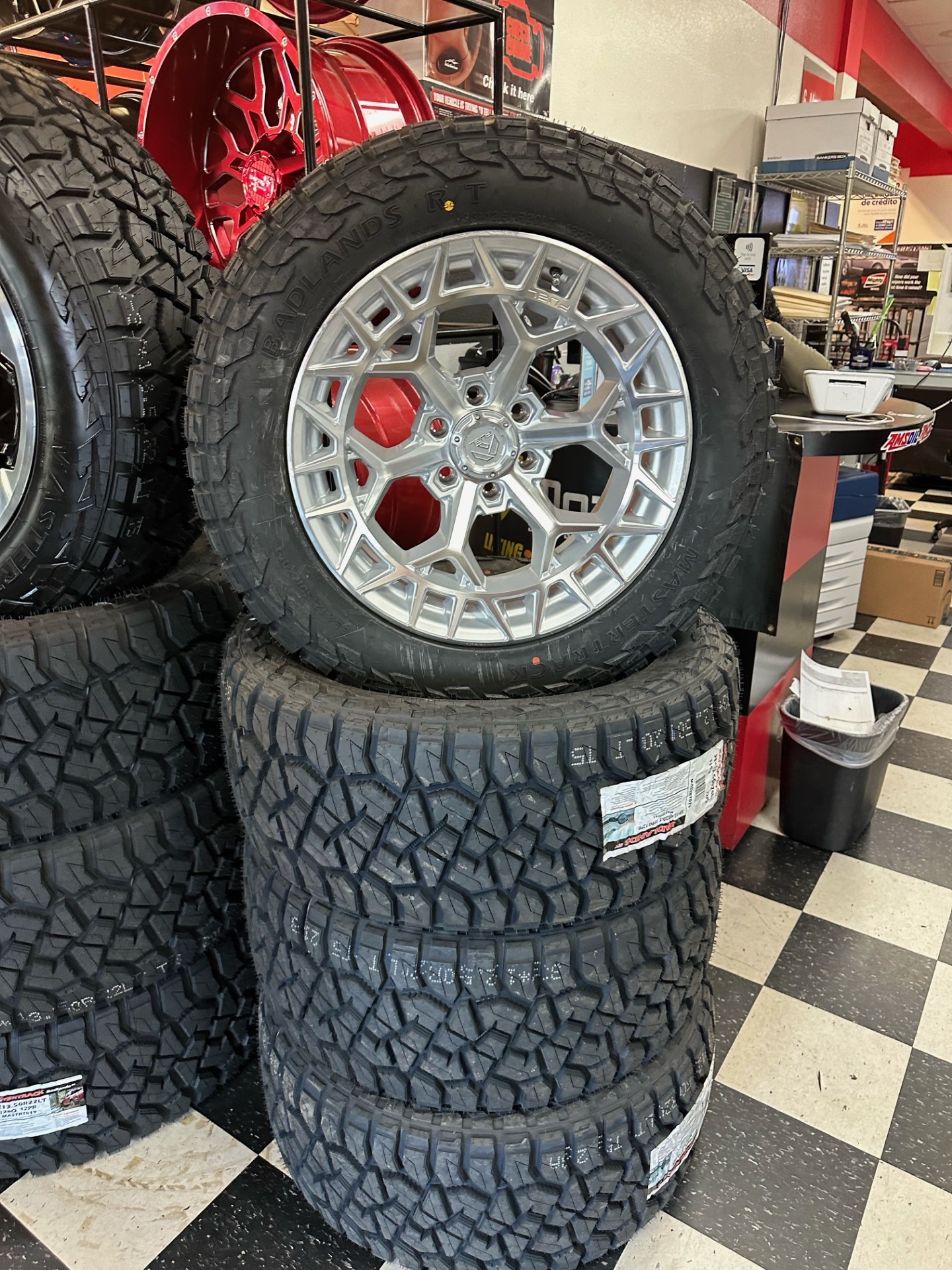 custom wheel installed on truck